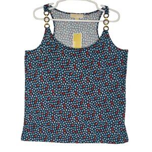 Michael Kors Blouse Women's XL Tortoiseshell Print Tank Top. NWT